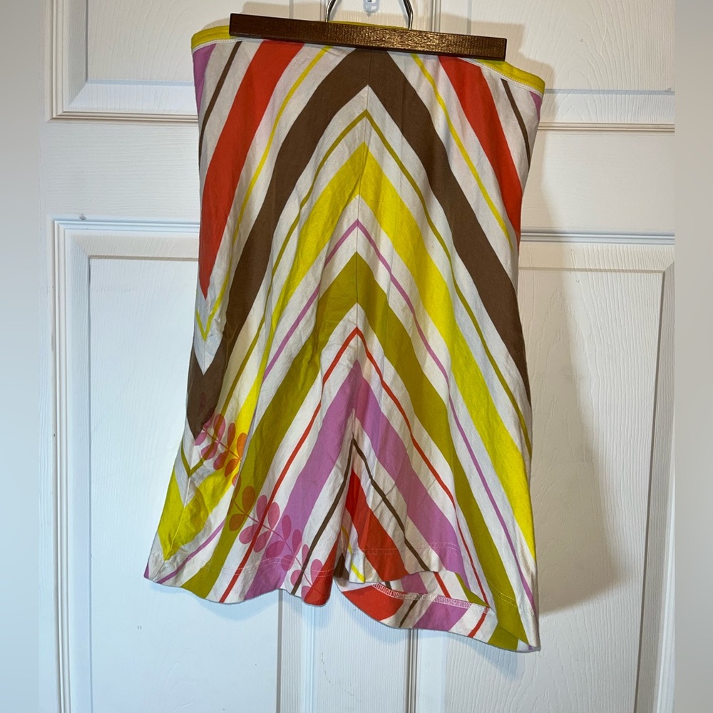 Orla Kiely A-Line Skirt with Chevron Stripes
